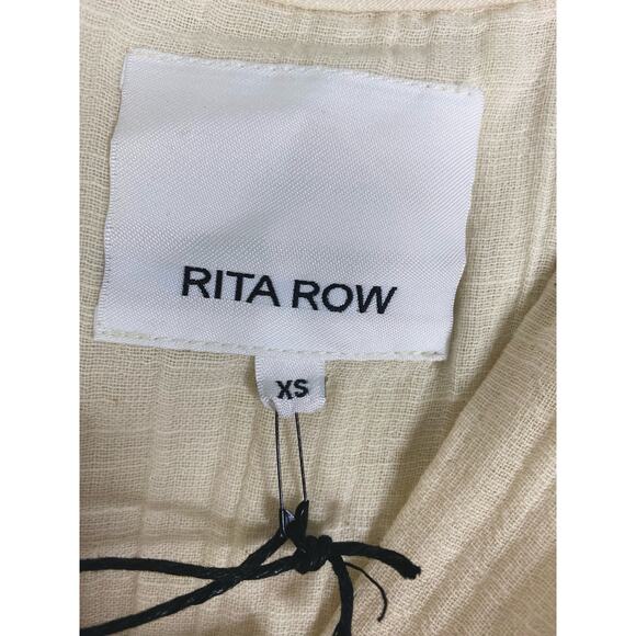 RITA ROW Hedda Cream Gauze Cotton Dress US XS NWT - Picture 9 of 13